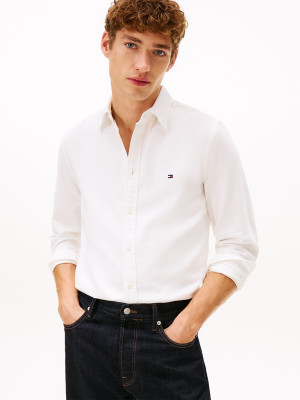 Tommy Hilfiger Poplin Contrast Shirt - White