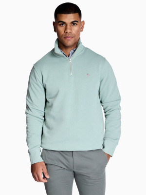 Gant Regular Shield Quarter Zip Sweat - Green