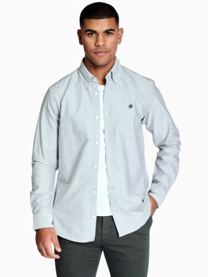 Boss H Roan Double B Chest Logo Oxford Shirt - Green