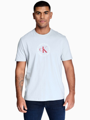 Calvin Klein Jeans Word Circle Graphic T-Shirt - Blue