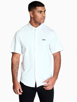 Boss Motion Short Sleeve Shirt - White