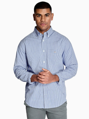 Gant Regular Classic Poplin Gingham Shirt - Blue