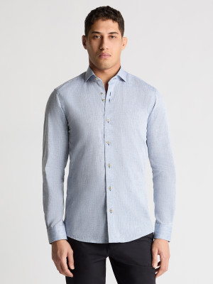 Remus Uomo Linen Shirt - Blue