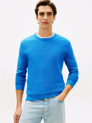 Tommy Hilfiger Essential Structure Crew Neck - Blue