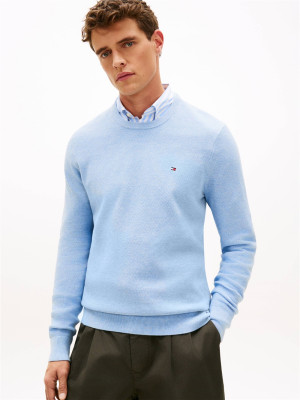 Tommy Hilfiger Essential Structure Crew Neck - Blue