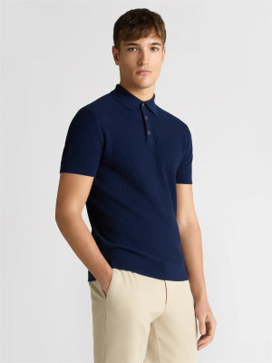 Remus Uomo Knit Polo - Navy