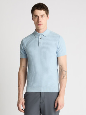 Remus Uomo Knit Polo - Blue