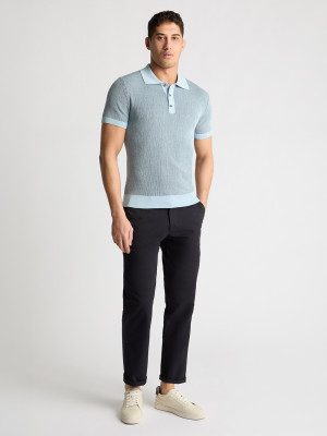 Remus Uomo Knit Polo - Blue
