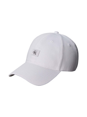 Calvin Klein Monologo Woven Patch Cap - White