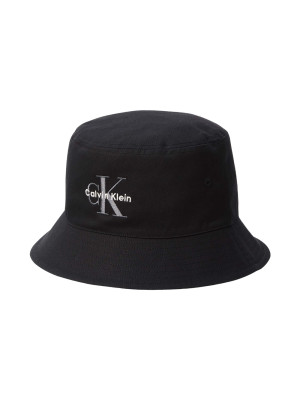 Calvin Klein Monologo Embroidery Bucket Hat - Black