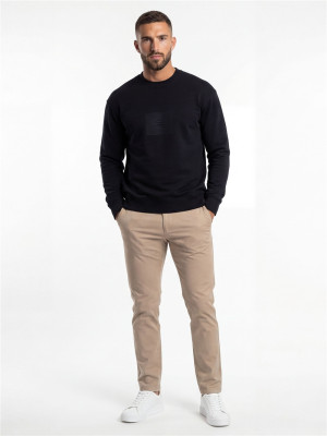 AX ARMANI Stretch Jersey Logo Sweatshirt - Navy