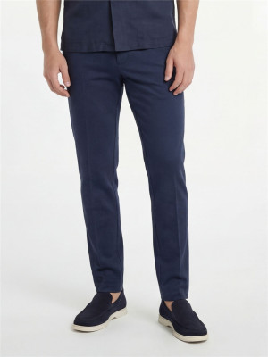 Bugatti Print Slim Chino - Navy