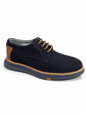Marco Capelli St. Bart Suede Lace Up Shoe - Navy