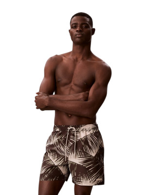 Calvin Klein Medium Drawstring Print Trunk - Brown