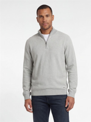 Marco Capelli Structured Quarter Zip - Grey