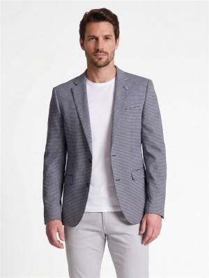 Marco Capelli Houndstooth Blazer - Navy