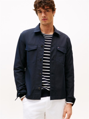 Tommy Hilfiger Cotton Nylon Shirt Jacket - Navy