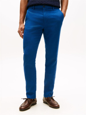 Tommy Hilfiger Denton Sorona Linen Pant - Blue