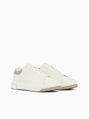 AX ARMANI Leather Sneaker - Stone