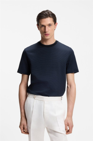 Boss H Thompson Two Tone T-Shirt - Navy