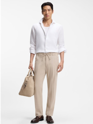 Boss H Kane Linen Pant - Cream