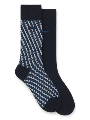 Boss 2 Pack Ministar Cotton Socks - Blue