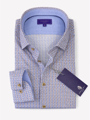 Marco Capelli Sea Horse Stretch Shirt - Blue