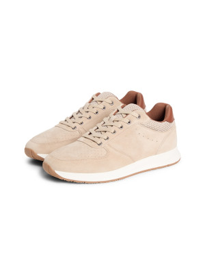 Tommy Hilfiger Newport Leather Suede Mix Sneaker - Beige
