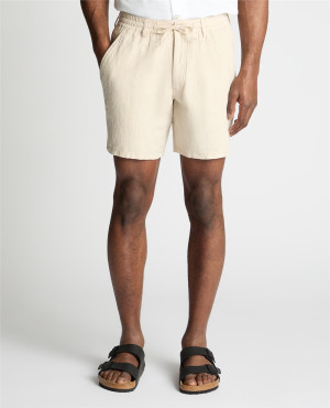 Remus Uomo Elio Linen Casual Short - Cream