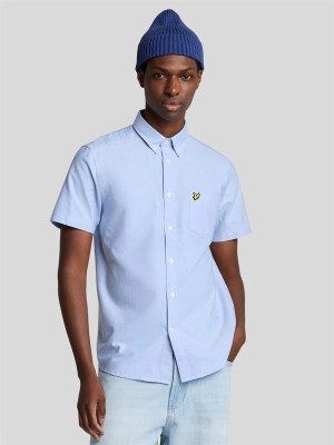 LYLE & SCOTT Short Sleeve Oxford Shirt - Blue