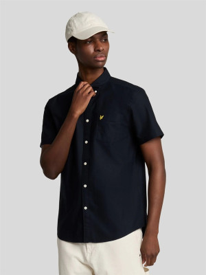 LYLE & SCOTT Short Sleeve Oxford Shirt - Navy