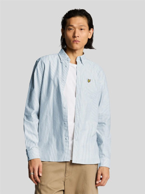 LYLE & SCOTT Stripe Oxford Shirt - Blue