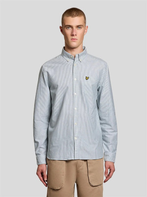 LYLE & SCOTT Stripe Oxford Shirt - Green