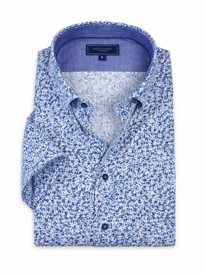 Marco Capelli Organic Cotton Linen Look Shirt - Blue
