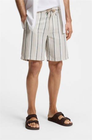 Boss Linen Chino Short - Grey
