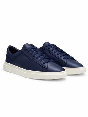 Boss Kieran Leather Tennis Shoe - Blue
