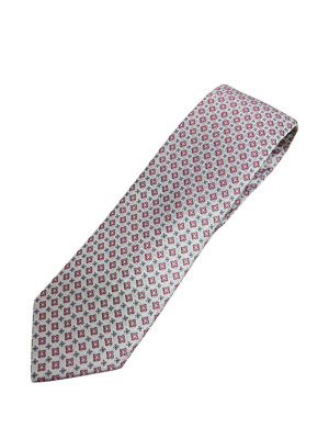 Marco Capelli Sartorial Geo 8cm Silk Tie - Pink