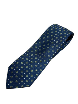 Marco Capelli Floral 8cm Silk Tie - Navy
