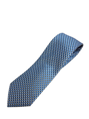Marco Capelli Geo Diamond 8cm Silk Tie - Blue