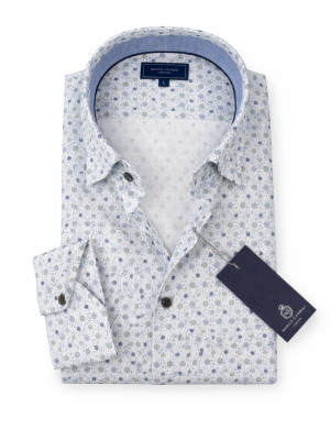 Marco Capelli Ascona Satin Stretch Shirt - White