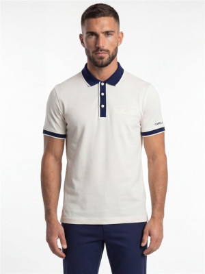 Marco Capelli Chest Pocket Polo - Stone