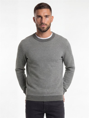 Boss Aspoki Textured Sweater - Grey