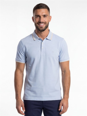 Marco Capelli Soft Cotton Tipping Polo - Blue