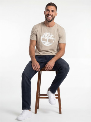 Timberland Kennebeck River Tree Logo T-Shirt - Beige