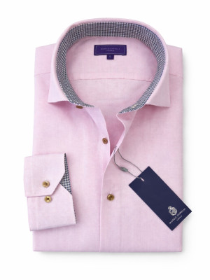 Marco Capelli Luxury Pinpoint Oxford Shirt - Pink