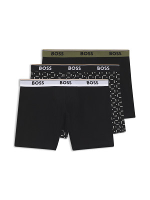 Boss 3 Pack Power Design Boxer Brief - Black