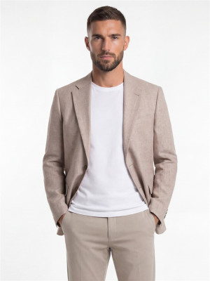 Herbie Frogg Plain Linen Blazer - Pink
