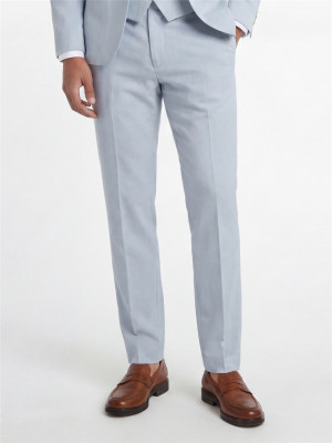 Remus Uomo Massa Linen Mix Trouser - Blue