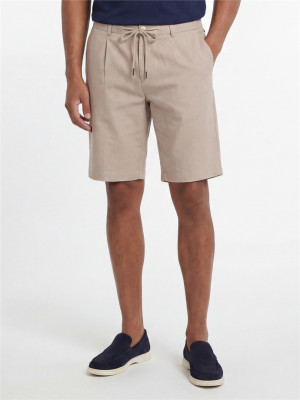 Bugatti Cool Linen Drawstring Short - Beige