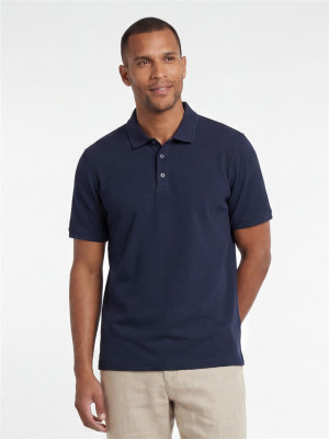 Bugatti Basket Weave Regular Fit Polo Shirt - Navy